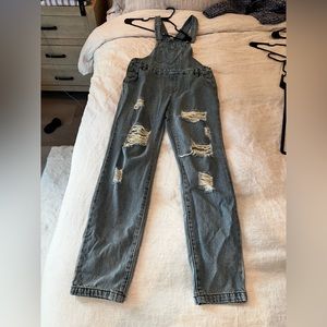 12th Tribe Runaway Girls Denim Overalls size M